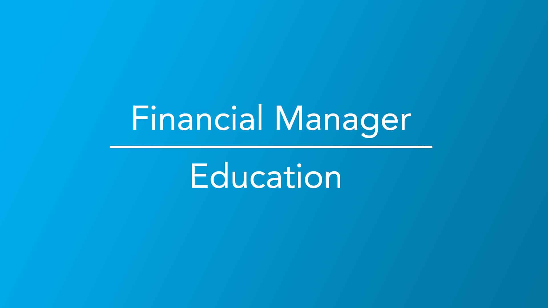 How to Become a Financial Manager