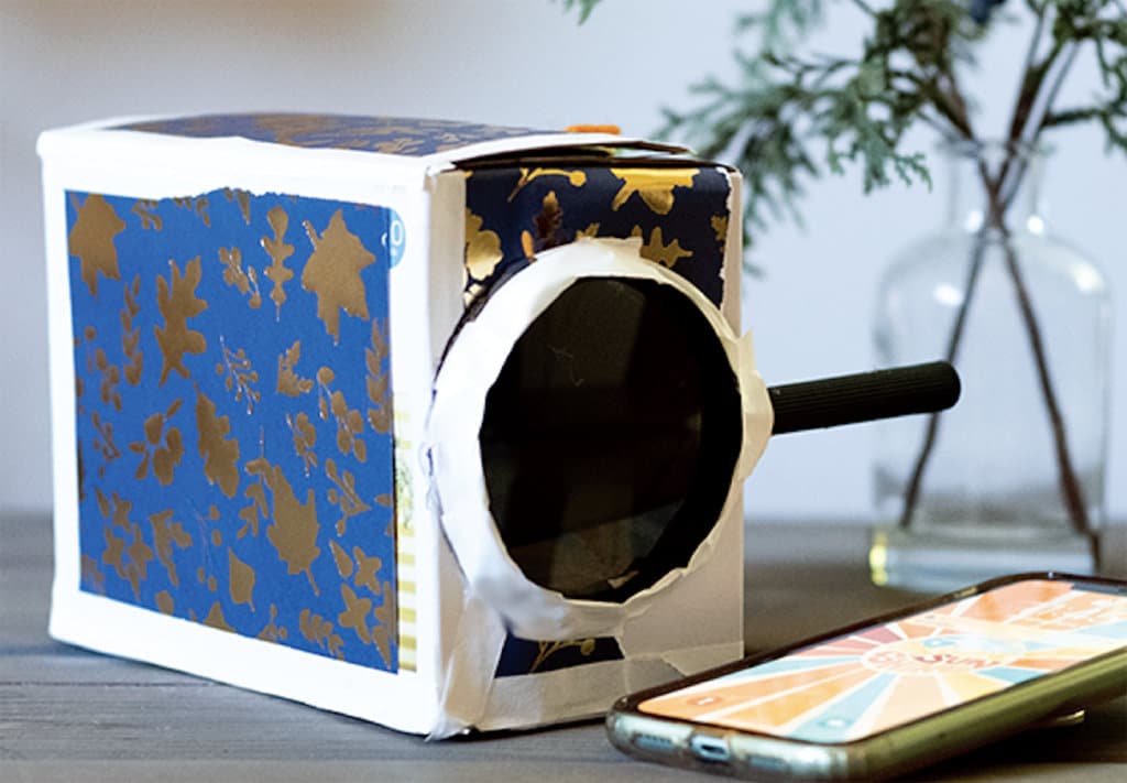 Movie projector diy project for filmmaking career activity