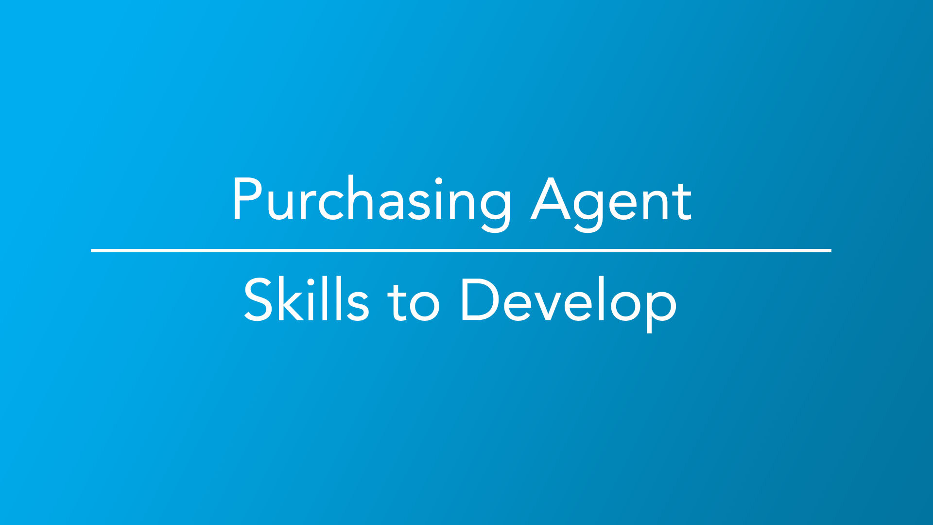 How To Become A Purchasing Agent