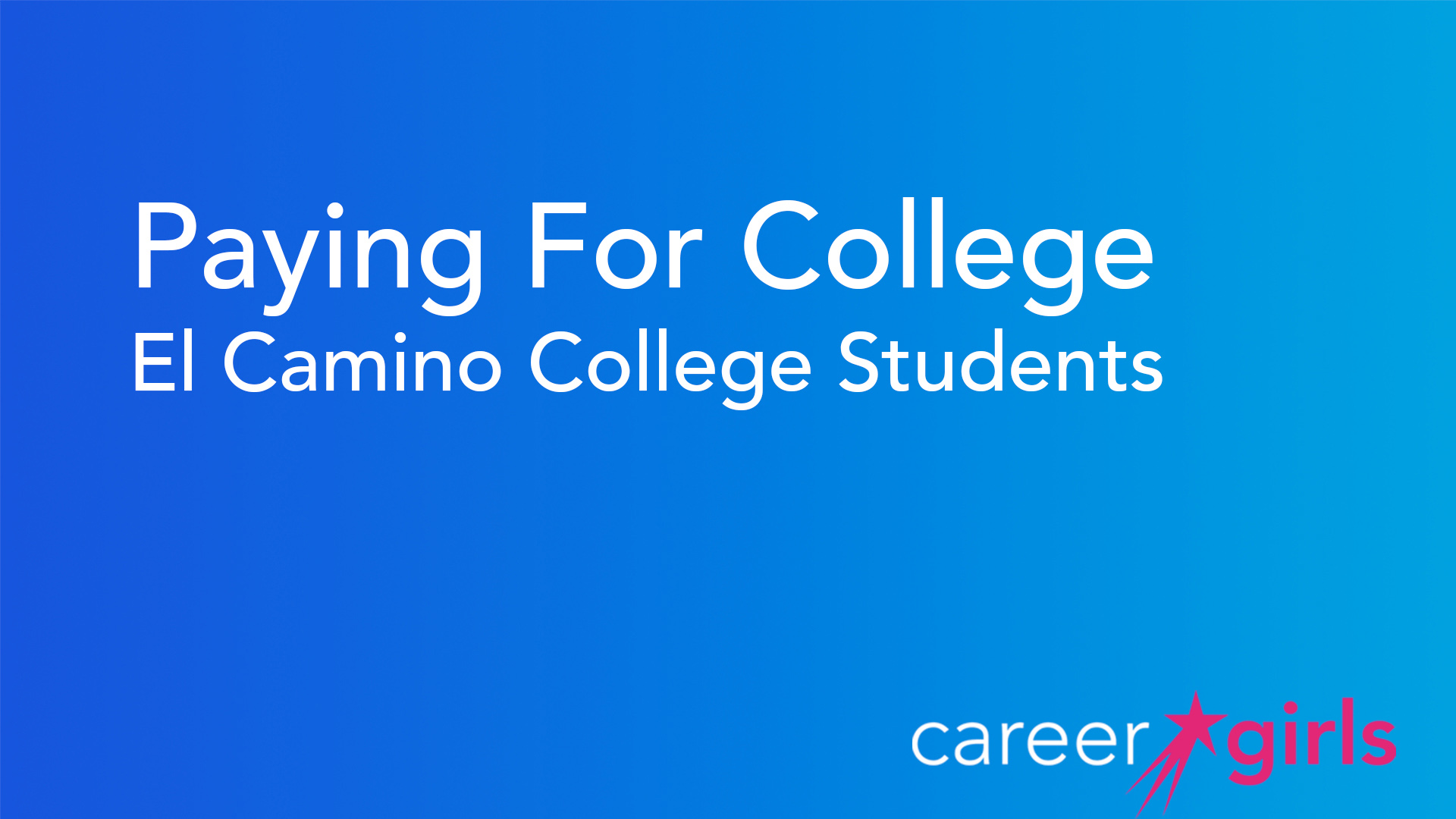 Paying For College | El Camino College Students