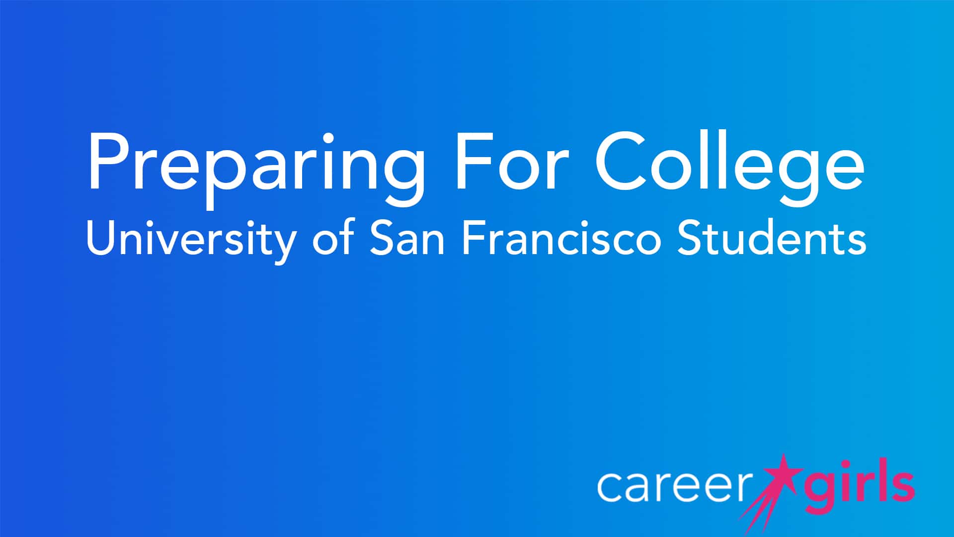 Preparing For College | University Of San Francisco Students