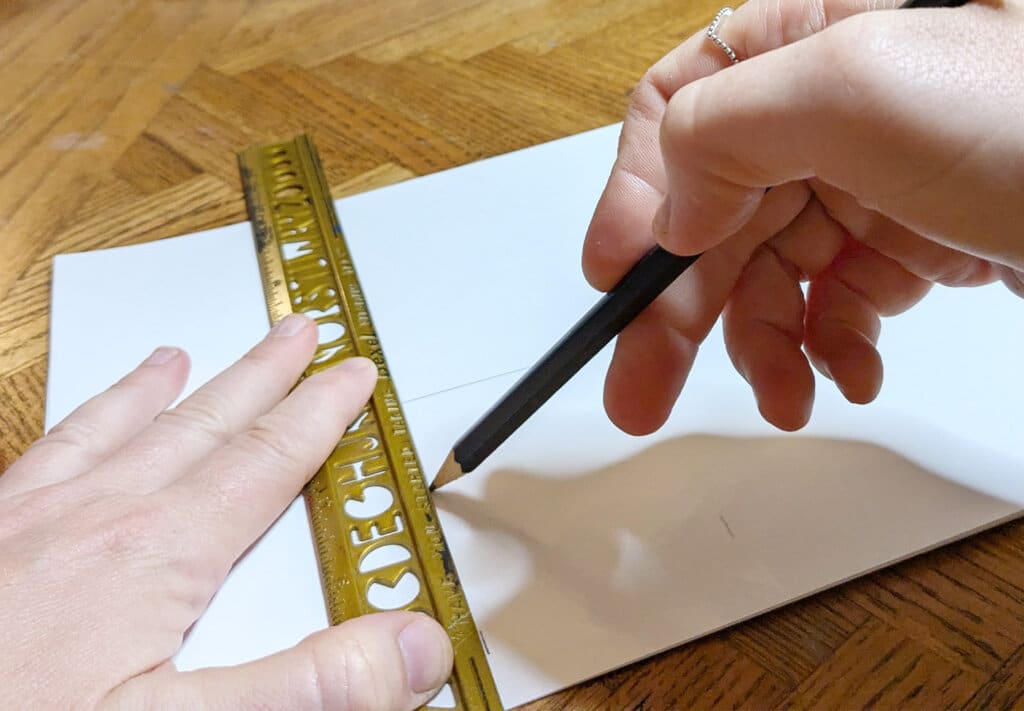 Storyboard Activity Step 2b Measure and draw a line on the long side