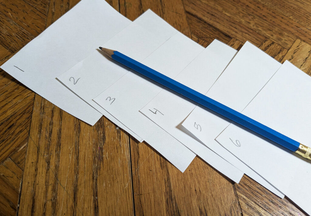 Storyboard Activity Step 4 Number each card