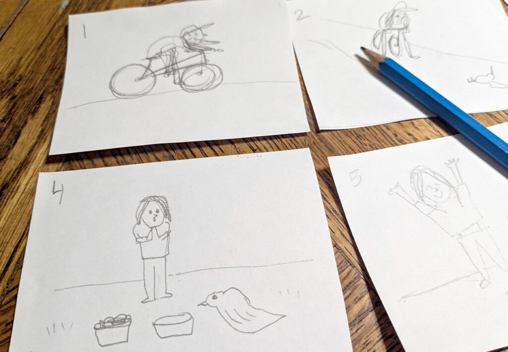 Storyboard Activity Step 5 Draw one scene of your story onto each card