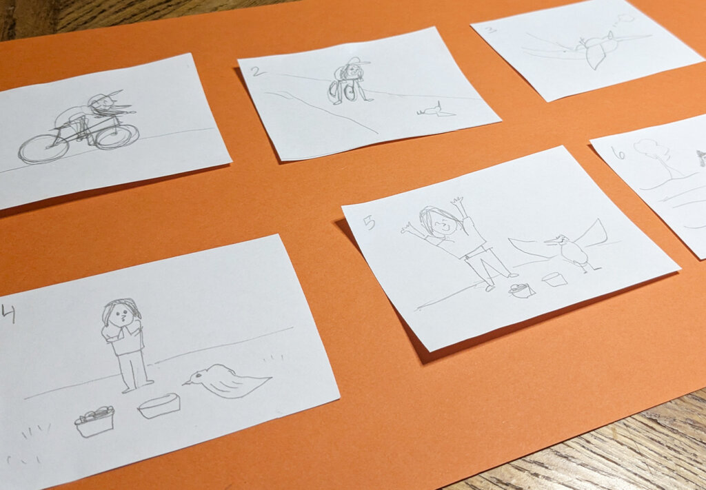Storyboard Activity Step 6 Place your scenes onto a sheet of construction paper